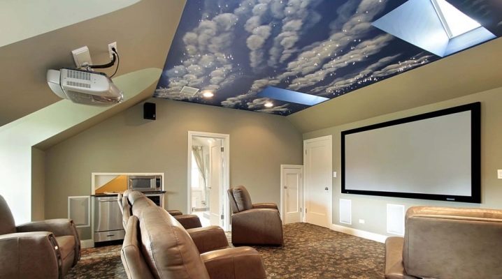  Stretch ceiling Sky: options à l'intérieur