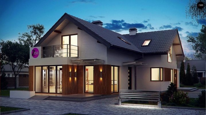  Two-storey house with attic: beautiful examples and projects