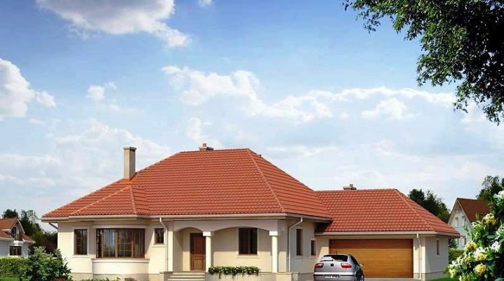  One-story houses with a garage: projects and types of structures