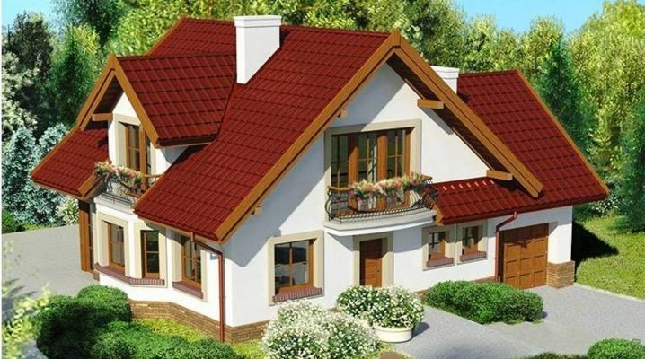  Das Layout des Hauses mit einer Dachgeschossgröße von 6 bis 9