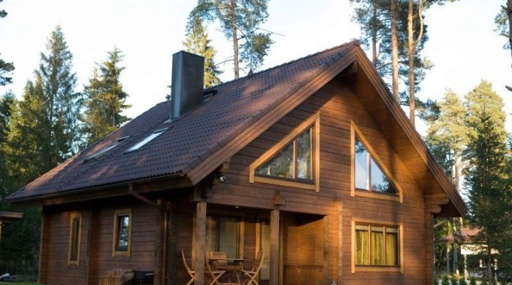  Projects of houses from a bar with a mansard