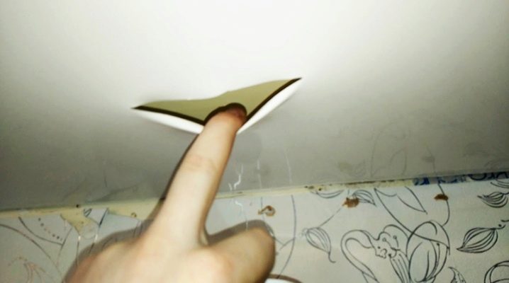  Repair of stretch ceilings after a cut