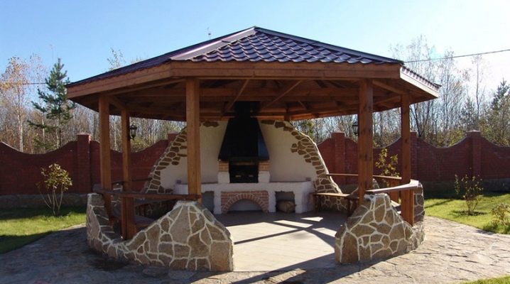  Gazebo mit Grill: Projekte von schönen Designs