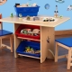  Chaise haute en bois pour enfants avec table