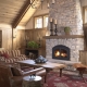  Cheminée dans une maison en bois