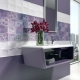  Design de salle de bain avec carreaux lilas